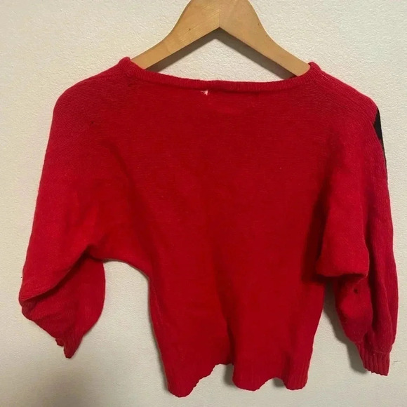 Vintage express red wool blend sweater size Small - Picture 2 of 5